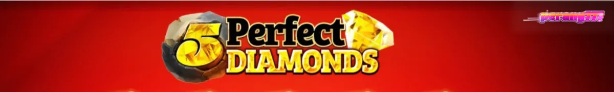 Tampilan visual slot 5 Perfect Diamonds dengan simbol klasik dan berlian berkilau